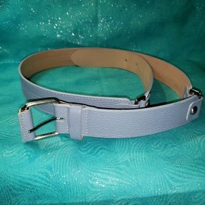Tallbots Belt Genuine Leather, Made in Italy, Blue